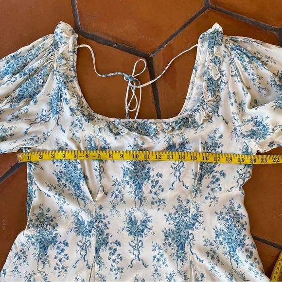 LAST CHANCE ASOS Blue Floral Mini Dress - Picture 9 of 9